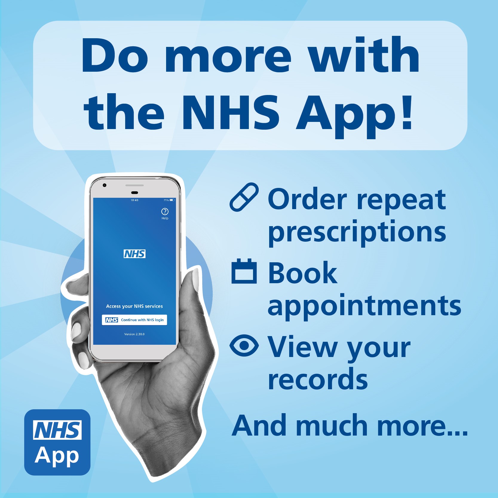 do more with the NHS App